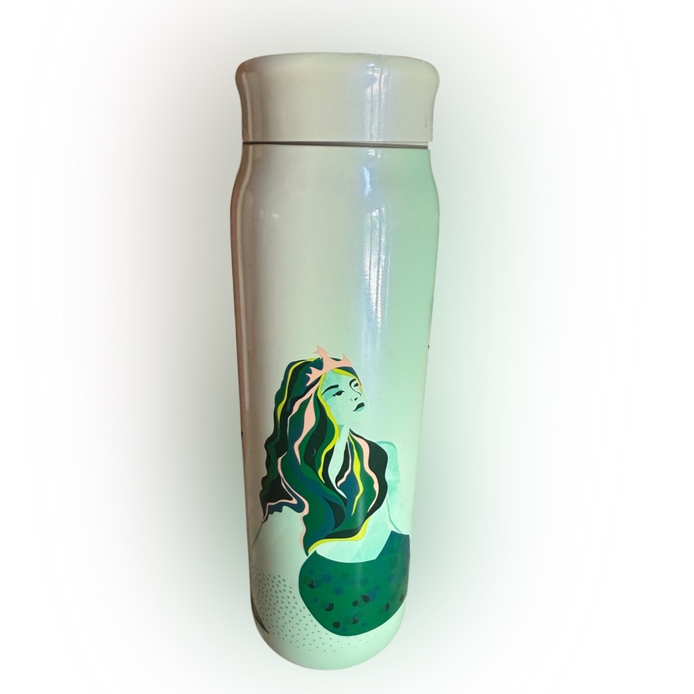 Mermaid Design Hair Bottle - White